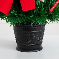 2ft. Fiber Optic Classic Star-Topped Artificial Christmas Tree in Decorative Planter
