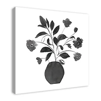 Monochromatic Floral I 30" x 30" Canvas Wall Art