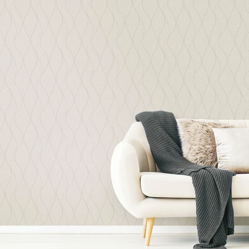 RoomMates Wave Ogee Peel & Stick Wallpaper