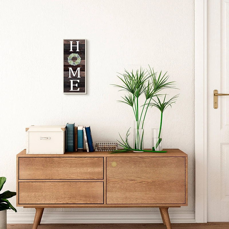 Stupell Industries Welcome Home Green Succulent Wreath Wall Plaque