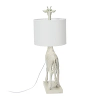 Hello Honey® 28" White Resin Giraffe Table Lamp with Linen Shade