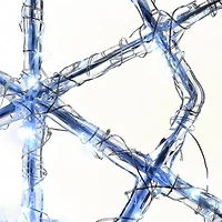 Ice Crystal Snowflake Set with 200 Cool White Micro UL LED Lights