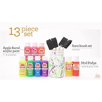 Apple Barrel® Acrylic Neon Paints & Mod Podge 13 Piece Set