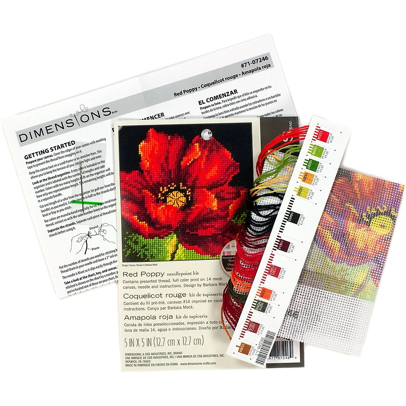 Dimensions® Red Poppy Needlepoint Kit