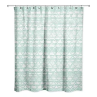 Tribal Woven Geometric Pattern Shower Curtain