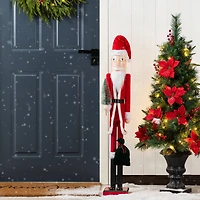 Glitzhome® 42"H Wooden Christmas Santa Nutcracker