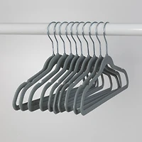 Honey Can Do Gray Slim Profile Rubber Kids Hangers, 10ct.