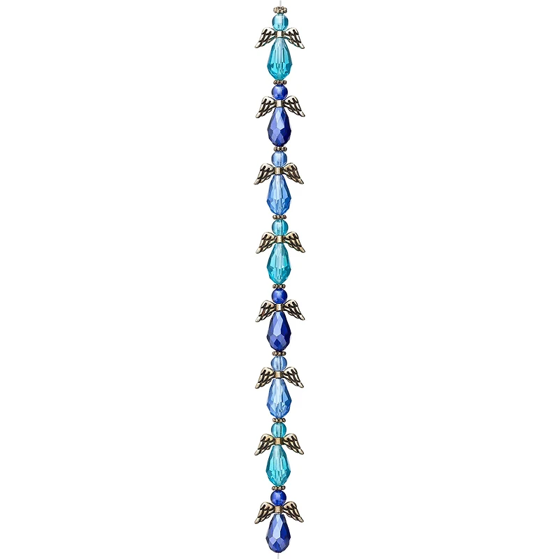 Aqua Mix Glass & Metal Angel Beads by Bead Landing™