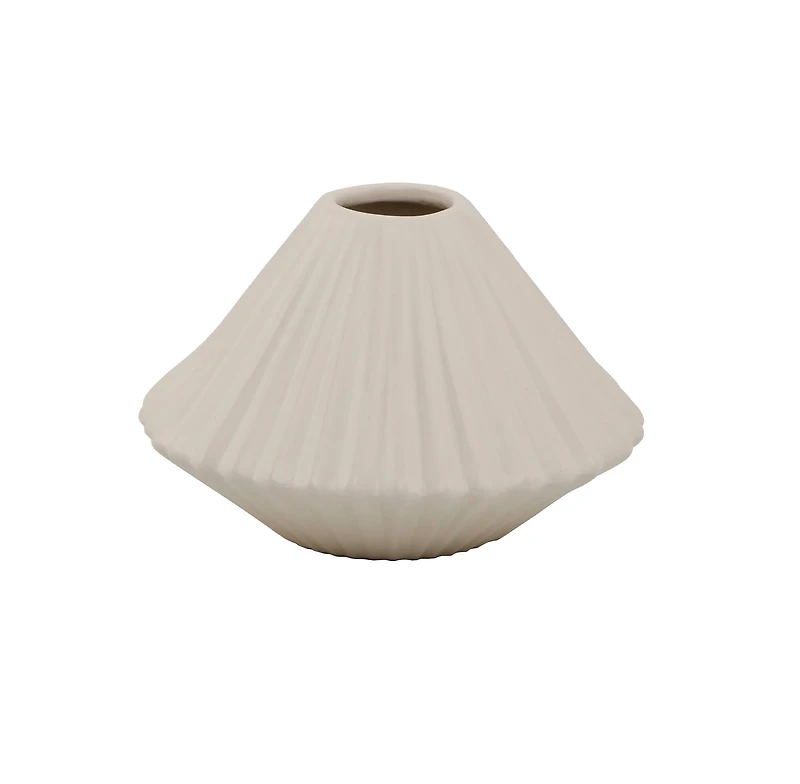 Flora Bunda® 6.25'' Pleated Ceramic Vase