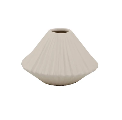 Flora Bunda® 6.25'' Pleated Ceramic Vase