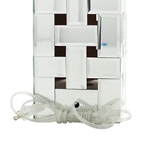 Silver Glass Glam Table Lamp, 29" x 10" x 16"