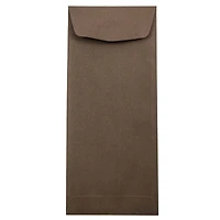 JAM Paper 4.5" x 10.375" Chocolate Brown Policy Business Envelopes, 50ct.