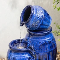 Glitzhome® 27" 4-Tier LED Ceramic Fountain