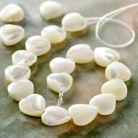 Natural White Shell Heart Beads, 10mm by Bead Landing™