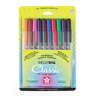 Sakura® Gelly Roll® Medium 10 Color Gel Pen Set