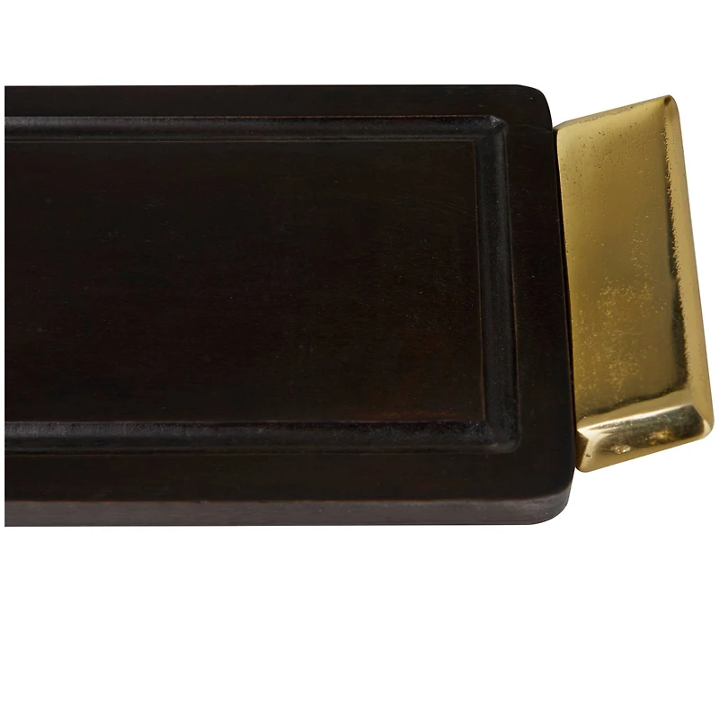 Brown Coastal Tray, Set of 2" 27", 23"