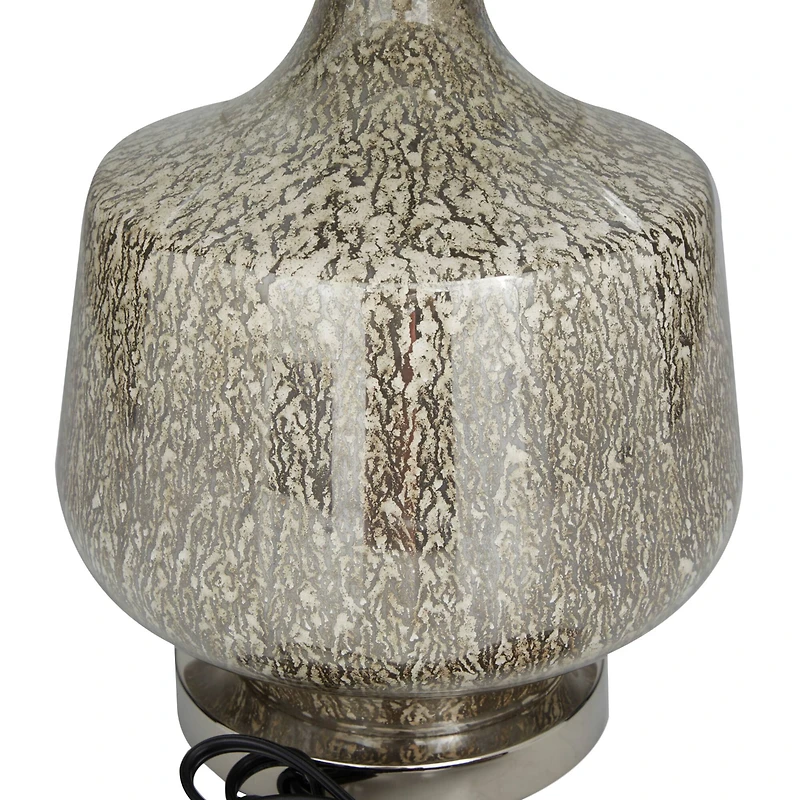 Champagne Linen Transitional Table Lamp, 21" x 13" x 13"