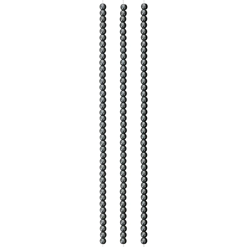 Gray Hematite Round Beads, 4mm by Bead Landing™