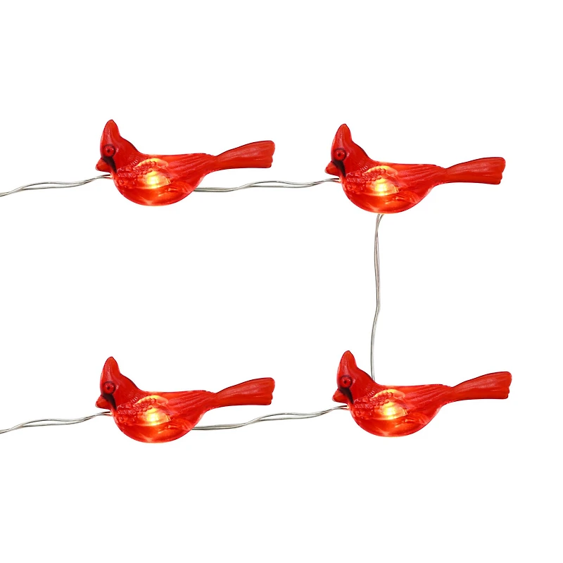 18ct. Warm White LED Cardinal String Lights on Silver Wire by Ashland®
