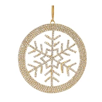 Jeweled Metal Snowflake Ornament Set