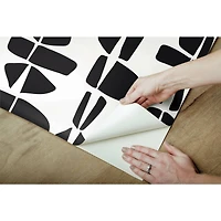 RoomMates Black Stacked Stones Peel & Stick Wallpaper