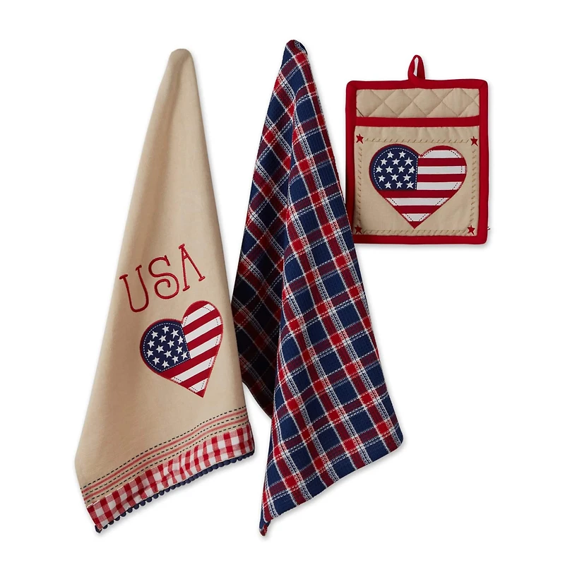 DII® Americana Love Potholder Gift Set