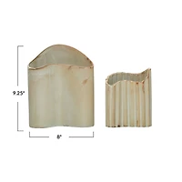 Hello Honey® Bloomingville Beige Organic Edge Scandinavian Stoneware Vase Set