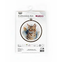 Luca-S Bengal Cat Counted Cross Stitch Kit with Display Hoop