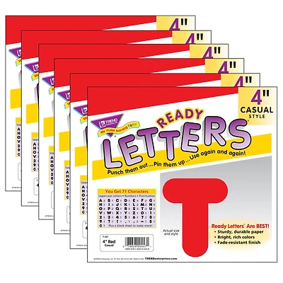 TREND Enterprises® 4" Casual Uppercase Ready Letters