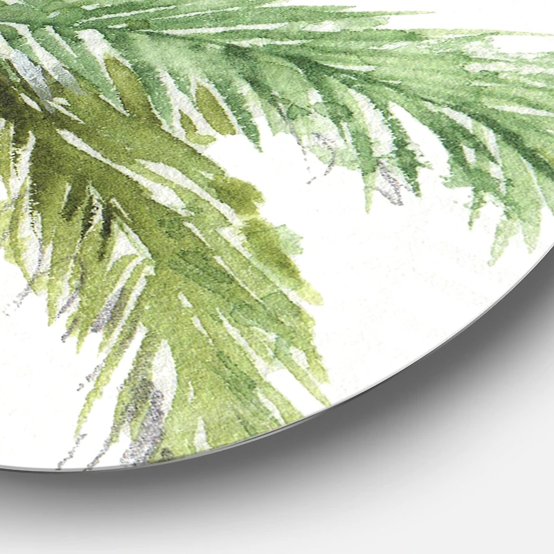 Designart - Mixed Botanical Greens palms V