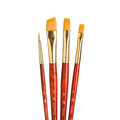 Princeton™ RealValue™ Golden Taklon 4 Piece Brush Set