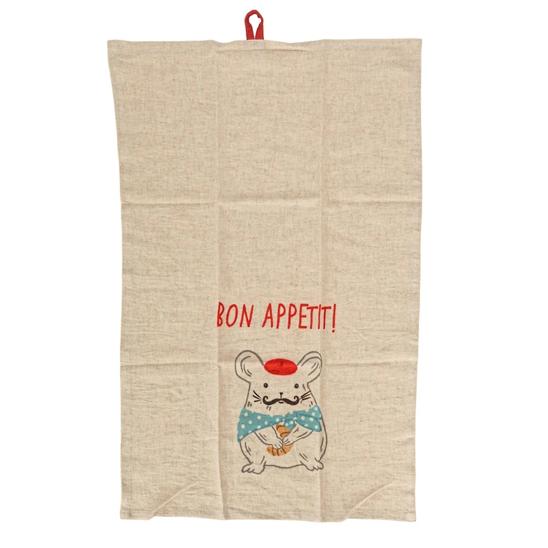 Hello Honey® French Animal Linen Blend Tea Towels, 3ct.