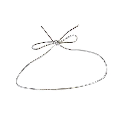 JAM Paper Home Décor Trimmings Silver Stretch Loops, 1,000ct