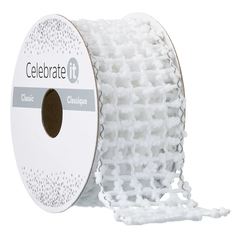 12 Pack: 1.5'' x 3yd. Wired Knit Check Ribbon by Celebrate It®