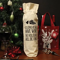 Personality Case™ Holidays Canvas Wine Bag