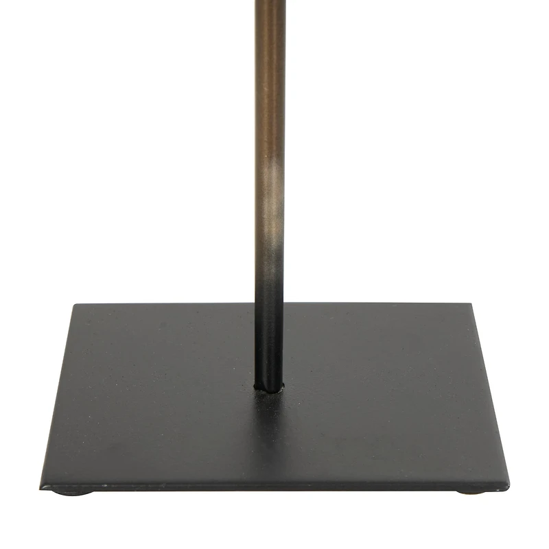 12.5" Light Blue Polystone Coral Textured Sculpture with Bronze Stand