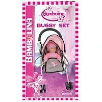 Dimian Bambolina 11.5" Soft Baby Doll with Carrier Cot