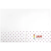 JAM Paper White & Burgundy Dots Handmade Recycled Folders, 6ct.