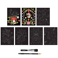 Brea Reese™ 6" x 8" Mushrooms & Strawberries Scratch Art Paper Pad