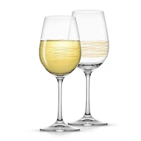 JoyJolt® Golden Royale 14oz. Crystal White Wine Glasses, 2ct.
