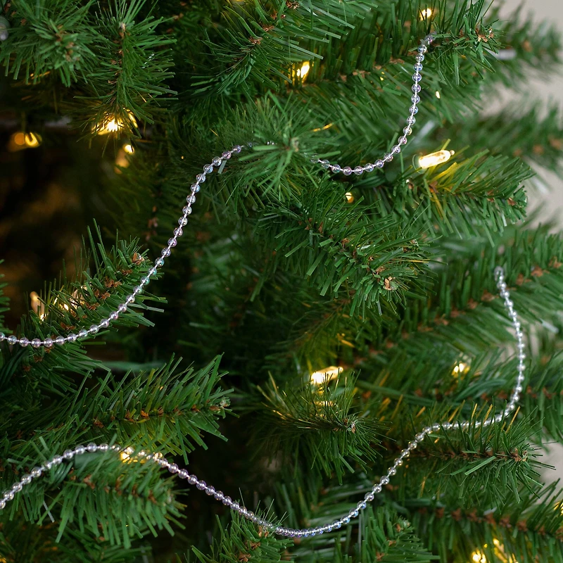100ft. Shiny Clear Iridescent Beaded Garland