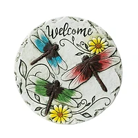 Glitzhome® 9.75" Butterflies & Dragonflies Patterned Cement Stepping Stones Set