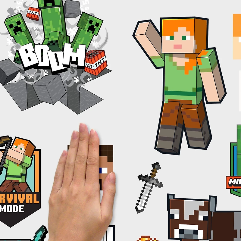 RoomMates Minecraft Characters Peel & Stick Wall Decals