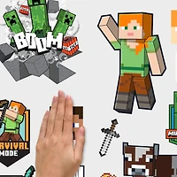 RoomMates Minecraft Characters Peel & Stick Wall Decals
