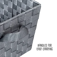 Honey Can Do Silver Woven Storage Baskets with Handles, 2ct.