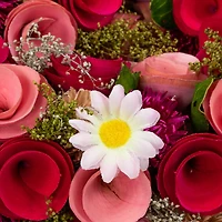 10.25" Mixed Floral & Berries Artificial Valentine's Day Heart Wreath