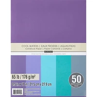12 Packs: 50 ct. (600 total) Cool Water 8.5" x 11" Cardstock Paper by Recollections™