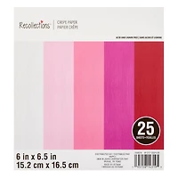 6" x 6.5" Floral Mix Crepe Paper, 25 Sheets by Recollections™