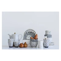 Hello Honey® White & Black Speckles Stoneware Teapot