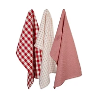 DII® Holiday Checks Heavyweight Dishtowel & Dishcloth Set